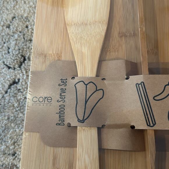 Core Bamboo Wood Serving Utensil and Cutting Board Gift Set - Picture 2 of 6